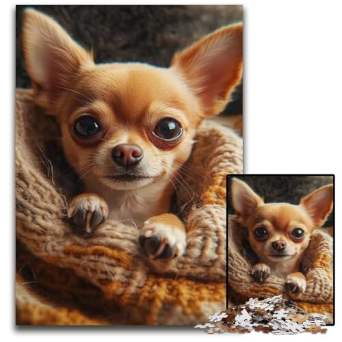 Puzzle für Erwachsene, 1000-teiliges Puzzle, Chihuahua, Holzpuzzle, Weihnachten, Halloween, Ostern, Neujahr, 50x75cm Puzzle für Erwachsene, 1000-teiliges Puzzle, Chihuahua, Holzpuzzle, Weihnachten, Halloween, Ostern, Neujahr, 50x75cm von JIANGENNF