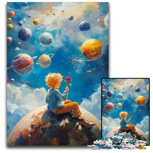 Puzzle für Erwachsene, 1000-teiliges Puzzle, Der Planet des Kleinen Prinzen, Holzpuzzle, Lernspielzeug, ganze Familie, ab 14 Jahren, 50x75cm Puzzle für Erwachsene, 1000-teiliges Puzzle, Der Planet des Kleinen Prinzen, Holzpuzzle, Lernspielzeug, ganze Familie, ab 14 Jahren, 50x75cm von JIANGENNF