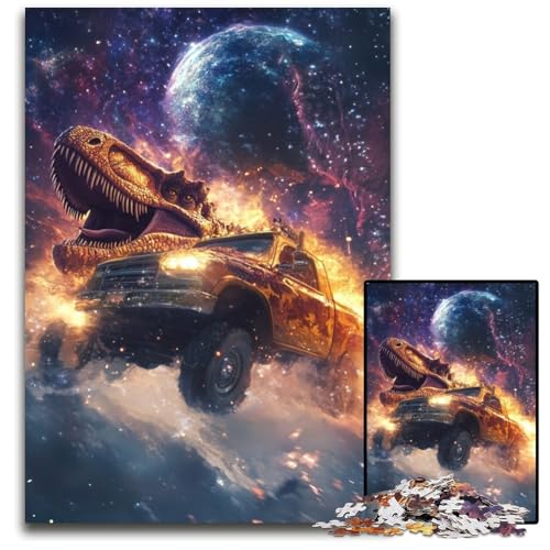 Puzzle für Erwachsene, 1000-teiliges Puzzle, Dinosaurierauto, Holzpuzzle, Weihnachten, Halloween, Ostern, Neujahr, 50x75cm Puzzle für Erwachsene, 1000-teiliges Puzzle, Dinosaurierauto, Holzpuzzle, Weihnachten, Halloween, Ostern, Neujahr, 50x75cm von JIANGENNF