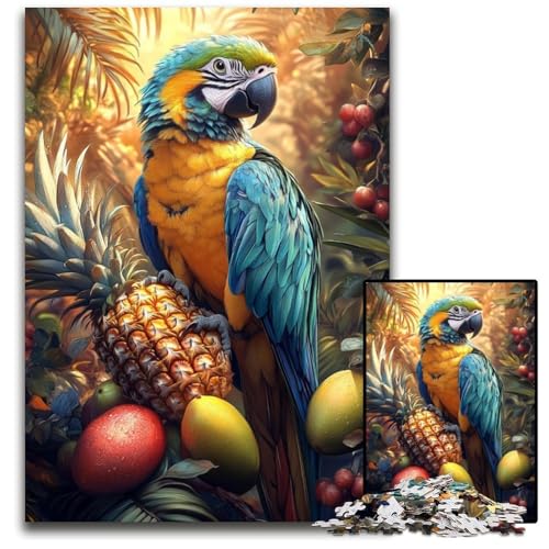 Puzzle für Erwachsene, 1000-teiliges Puzzle, Dschungelpapagei-Puzzle, Lernspielzeug, ganze Familie, ab 14 Jahren, 26x38cm von JIANGENNF