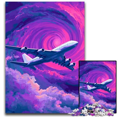 Puzzle für Erwachsene, 1000-teiliges Puzzle, Farbflugzeug, Holzpuzzle, Weihnachten, Halloween, Ostern, Neujahr, 50x75cm Puzzle für Erwachsene, 1000-teiliges Puzzle, Farbflugzeug, Holzpuzzle, Weihnachten, Halloween, Ostern, Neujahr, 50x75cm von JIANGENNF