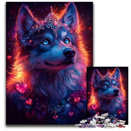 Puzzle für Erwachsene, 1000-teiliges Puzzle, Galaxie-Wolf, Holzpuzzle, Lernspielzeug, ganze Familie, ab 14 Jahren, 50x75cm Puzzle für Erwachsene, 1000-teiliges Puzzle, Galaxie-Wolf, Holzpuzzle, Lernspielzeug, ganze Familie, ab 14 Jahren, 50x75cm von JIANGENNF