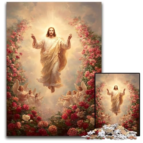 Puzzle für Erwachsene, 1000-teiliges Puzzle, Jesus-Holzpuzzle, Heimdekoration, Familienspaß, ab 14 Jahren, 50x75cm Puzzle für Erwachsene, 1000-teiliges Puzzle, Jesus-Holzpuzzle, Heimdekoration, Familienspaß, ab 14 Jahren, 50x75cm von JIANGENNF