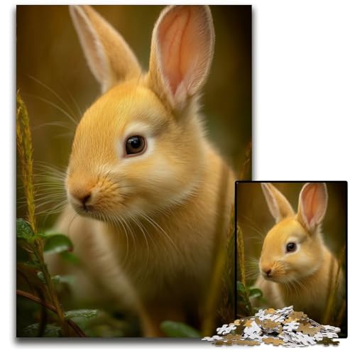 Puzzle für Erwachsene, 1000-teiliges Puzzle, Kaninchen-Holzpuzzle, Weihnachten, Halloween, Ostern, Neujahr, 50x75cm Puzzle für Erwachsene, 1000-teiliges Puzzle, Kaninchen-Holzpuzzle, Weihnachten, Halloween, Ostern, Neujahr, 50x75cm von JIANGENNF
