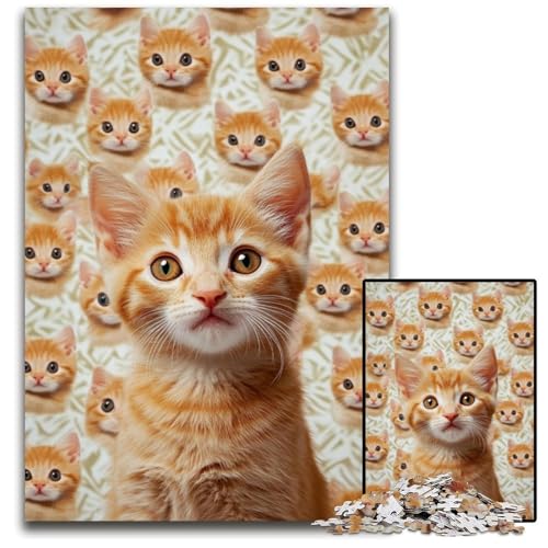 Puzzle für Erwachsene, 1000-teiliges Puzzle, Katzencollage, Kartonpuzzle, Weihnachten, Halloween, Ostern, Neujahr, 26x38cm Puzzle für Erwachsene, 1000-teiliges Puzzle, Katzencollage, Kartonpuzzle, Weihnachten, Halloween, Ostern, Neujahr, 26x38cm von JIANGENNF
