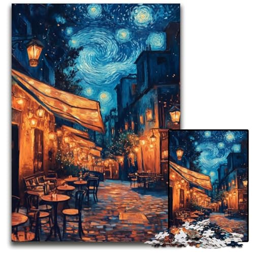 Puzzle für Erwachsene, 1000-teiliges Puzzle, Nachthimmel-Straßenpuzzle, Lernspielzeug, ganze Familie, ab 14 Jahren, 26x38cm Puzzle für Erwachsene, 1000-teiliges Puzzle, Nachthimmel-Straßenpuzzle, Lernspielzeug, ganze Familie, ab 14 Jahren, 26x38cm von JIANGENNF