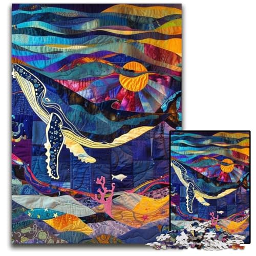Puzzle für Erwachsene, 1000-teiliges Puzzle, Wal, Papppuzzle, Heimdekoration, Familienspaß, ab 14 Jahren, 26x38cm Puzzle für Erwachsene, 1000-teiliges Puzzle, Wal, Papppuzzle, Heimdekoration, Familienspaß, ab 14 Jahren, 26x38cm von JIANGENNF