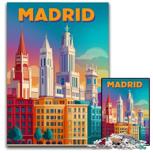 Puzzle für Erwachsene, 1000-teiliges Puzzle, Weltposter, Holzpuzzle, Heimdekoration, Familienspaß, ab 14 Jahren, 50x75cm Puzzle für Erwachsene, 1000-teiliges Puzzle, Weltposter, Holzpuzzle, Heimdekoration, Familienspaß, ab 14 Jahren, 50x75cm von JIANGENNF