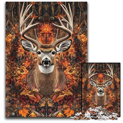 Puzzle für Erwachsene, 1000-teiliges Puzzle Dschungelhirsch, Holzpuzzle, Heimdekoration, Familienspaß, ab 14 Jahren, 50x75cm Puzzle für Erwachsene, 1000-teiliges Puzzle Dschungelhirsch, Holzpuzzle, Heimdekoration, Familienspaß, ab 14 Jahren, 50x75cm von JIANGENNF
