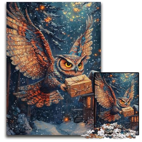 Puzzle für Erwachsene, 1000-teiliges Puzzle Eulenbote, Holzpuzzle, Heimdekoration, Familienspaß, ab 14 Jahren, 50x75cm Puzzle für Erwachsene, 1000-teiliges Puzzle Eulenbote, Holzpuzzle, Heimdekoration, Familienspaß, ab 14 Jahren, 50x75cm von JIANGENNF