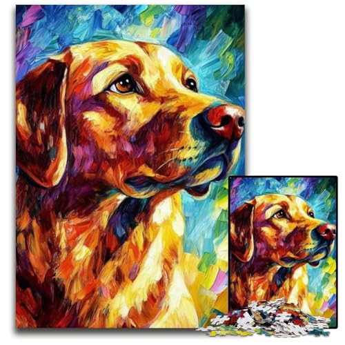 Puzzle für Erwachsene, 1000-teiliges Puzzle Labrador, Papppuzzle, Heimdekoration, Familienspaß, ab 14 Jahren, 26x38cm Puzzle für Erwachsene, 1000-teiliges Puzzle Labrador, Papppuzzle, Heimdekoration, Familienspaß, ab 14 Jahren, 26x38cm von JIANGENNF