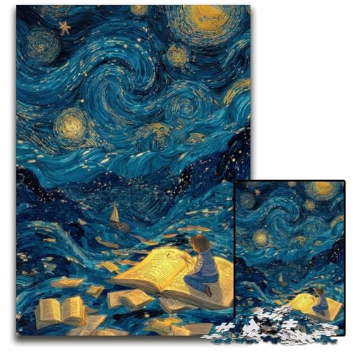 Puzzle für Erwachsene, 1000-teiliges Puzzle Nachthimmel, Holzpuzzle, Weihnachten, Halloween, Ostern, Neujahr, 50x75cm Puzzle für Erwachsene, 1000-teiliges Puzzle Nachthimmel, Holzpuzzle, Weihnachten, Halloween, Ostern, Neujahr, 50x75cm von JIANGENNF