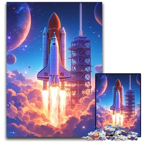 Puzzle für Erwachsene, 1000-teiliges Puzzle Raketenstart, Holzpuzzle, Weihnachten, Halloween, Ostern, Neujahr, 50x75cm Puzzle für Erwachsene, 1000-teiliges Puzzle Raketenstart, Holzpuzzle, Weihnachten, Halloween, Ostern, Neujahr, 50x75cm von JIANGENNF