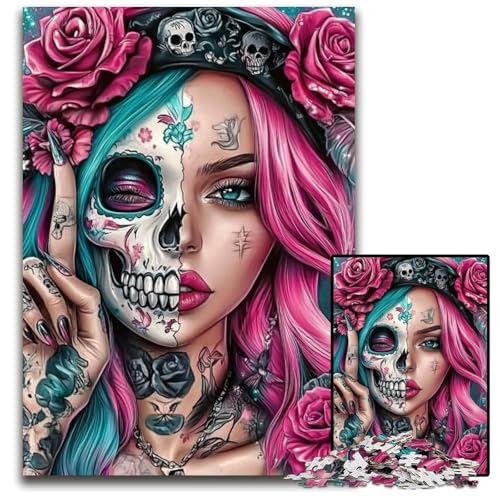 Puzzle für Erwachsene, 1000-teiliges Puzzle Skullgirls, Kartonpuzzle, Heimdekoration, Familienspaß, ab 14 Jahren, 26x38cm Puzzle für Erwachsene, 1000-teiliges Puzzle Skullgirls, Kartonpuzzle, Heimdekoration, Familienspaß, ab 14 Jahren, 26x38cm von JIANGENNF