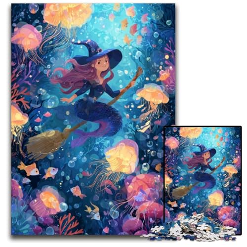 Puzzle für Erwachsene, 1000-teiliges Puzzle Unterwasserhexe, Kartonpuzzle, Heimdekoration, Familienspaß, ab 14 Jahren, 26x38cm Puzzle für Erwachsene, 1000-teiliges Puzzle Unterwasserhexe, Kartonpuzzle, Heimdekoration, Familienspaß, ab 14 Jahren, 26x38cm von JIANGENNF