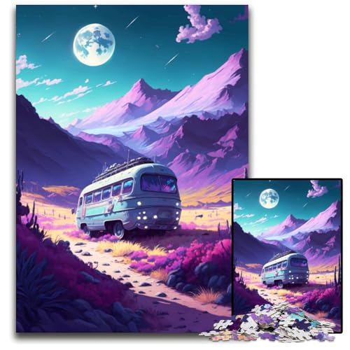 Puzzle für Erwachsene, 1000-teiliges Schulbus-Puzzle, Denkspiel für Teenager, 50x75cm/19,68x29,52 Zoll Puzzle für Erwachsene, 1000-teiliges Schulbus-Puzzle, Denkspiel für Teenager, 50x75cm/19,68x29,52 Zoll von JIANGENNF
