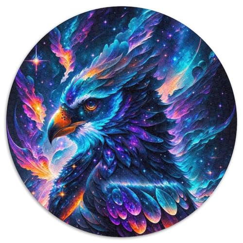 Puzzle für Erwachsene, 1000-teiliges Weltraumvogel-Puzzle, rund, für 1000 Teile, Geburtstage und Feiertage (Größe 67,5 x 67,5 cm) von JIANGENNF