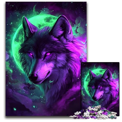 Puzzle für Erwachsene, 1000-teiliges Wolf-Puzzle aus Pappe, Heimdekoration, Familienspaß, ab 14 Jahren, 26x38cm Puzzle für Erwachsene, 1000-teiliges Wolf-Puzzle aus Pappe, Heimdekoration, Familienspaß, ab 14 Jahren, 26x38cm von JIANGENNF