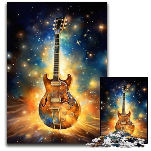 Puzzle für Erwachsene, 1000-teiliges buntes Sternengitarren-Puzzle aus Pappe, Denksportaufgabe, Geschenk, pädagogische Aktivität für Teenager, 26x38cm/10,23x14,96 Zoll Puzzle für Erwachsene, 1000-teiliges buntes Sternengitarren-Puzzle aus Pappe, Denksportaufgabe, Geschenk, pädagogische Aktivität für Teenager, 26x38cm/10,23x14,96 Zoll von JIANGENNF