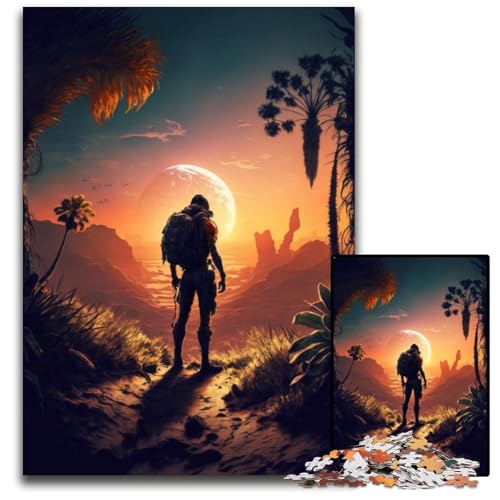 Puzzle für Erwachsene, 1000-teiliges kosmisches Abenteuer-Puzzle für Erwachsene, Denksportaufgabe und Heimdekoration, 50x75cm/19,68x29,52 Zoll von JIANGENNF