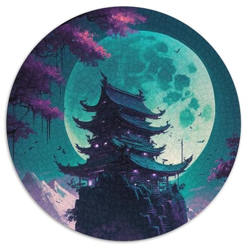 Puzzle für Erwachsene,1000 Teile,Turm im japanischen Stil,1000-teiliges rundes Puzzle für Erwachsene,pädagogisches Denkspiel,künstlerische Heim- und Bürodekoration,ab 14 Jahren (Größe 67,5 x 67,5 cm) Puzzle für Erwachsene,1000 Teile,Turm im japanischen Stil,1000-teiliges rundes Puzzle für Erwachsene,pädagogisches Denkspiel,künstlerische Heim- und Bürodekoration,ab 14 Jahren (Größe 67,5 x 67,5 cm) von JIANGENNF