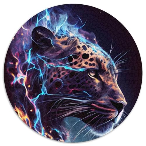 Puzzle für Erwachsene,1000 Teile,elektrisierender Leopard,1000-teiliges rundes Puzzle für Erwachsene,pädagogisches Denkspiel,künstlerische Heim- und Bürodekoration,ab 14 Jahren (Größe 67,5 x 67,5 cm) Puzzle für Erwachsene,1000 Teile,elektrisierender Leopard,1000-teiliges rundes Puzzle für Erwachsene,pädagogisches Denkspiel,künstlerische Heim- und Bürodekoration,ab 14 Jahren (Größe 67,5 x 67,5 cm) von JIANGENNF
