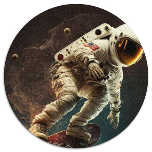 Puzzle für Erwachsene,1000 Teile,lustiges Astronauten-Skateboard,1000-teiliges rundes Puzzle für Erwachsene,pädagogisches Denkspiel,künstlerische Heim- und Bürodekoration,ab 14 Jahren (67,5 x 67,5 cm) Puzzle für Erwachsene,1000 Teile,lustiges Astronauten-Skateboard,1000-teiliges rundes Puzzle für Erwachsene,pädagogisches Denkspiel,künstlerische Heim- und Bürodekoration,ab 14 Jahren (67,5 x 67,5 cm) von JIANGENNF