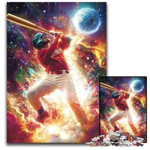 Puzzle für Erwachsene mit 1000 Teilen, Baseball-Sport-Puzzle aus Pappe, pädagogisches Denkspiel, künstlerische Heim- und Bürodekoration, ab 14 Jahren, 26x38cm von JIANGENNF
