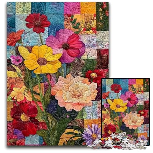 Puzzle für Erwachsene mit 1000 Teilen, Blumenkunst, Kartonpuzzle, Weihnachten, Halloween, Ostern, Neujahr, 26x38cm Puzzle für Erwachsene mit 1000 Teilen, Blumenkunst, Kartonpuzzle, Weihnachten, Halloween, Ostern, Neujahr, 26x38cm von JIANGENNF