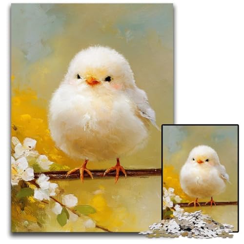 Puzzle für Erwachsene mit 1000 Teilen, Cartoon-Flamingo, Holzpuzzle, pädagogisches Denkspiel, künstlerische Heim- und Bürodekoration, ab 14 Jahren, 50x75cm von JIANGENNF
