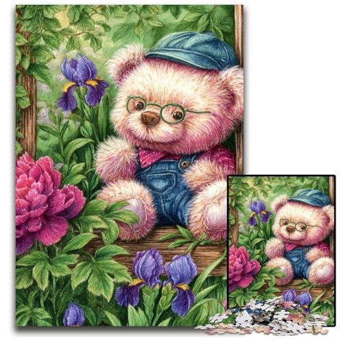 Puzzle für Erwachsene mit 1000 Teilen, Cartoon-Teddybär, Holzpuzzle, Weihnachten, Halloween, Ostern, Neujahr, 50x75cm Puzzle für Erwachsene mit 1000 Teilen, Cartoon-Teddybär, Holzpuzzle, Weihnachten, Halloween, Ostern, Neujahr, 50x75cm von JIANGENNF