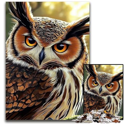 Puzzle für Erwachsene mit 1000 Teilen, Eule, Holzpuzzle, pädagogisches Denkspiel, künstlerische Heim- und Bürodekoration, ab 14 Jahren, 50x75cm Puzzle für Erwachsene mit 1000 Teilen, Eule, Holzpuzzle, pädagogisches Denkspiel, künstlerische Heim- und Bürodekoration, ab 14 Jahren, 50x75cm von JIANGENNF