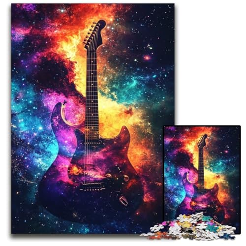 Puzzle für Erwachsene mit 1000 Teilen, Galaxie-Gitarre, Holzpuzzle für Erwachsene, Lernspiel, Herausforderungsspielzeug für Erwachsene und Jugendliche, 50x75cm Puzzle für Erwachsene mit 1000 Teilen, Galaxie-Gitarre, Holzpuzzle für Erwachsene, Lernspiel, Herausforderungsspielzeug für Erwachsene und Jugendliche, 50x75cm von JIANGENNF