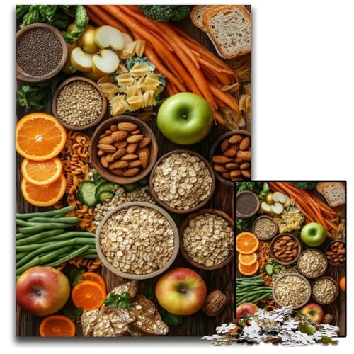 Puzzle für Erwachsene mit 1000 Teilen, Gemüse-Kollektion, Holzpuzzle, pädagogisches Denkspiel, künstlerische Heim- und Bürodekoration, ab 14 Jahren, 50x75cm von JIANGENNF