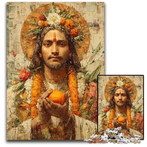 Puzzle für Erwachsene mit 1000 Teilen, Jesus-Puzzle aus Pappe, Weihnachten, Halloween, Ostern, Neujahr, 26x38cm von JIANGENNF