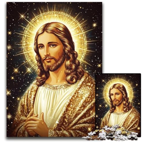 Puzzle für Erwachsene mit 1000 Teilen, Jesus-Puzzle aus Pappe, Weihnachten, Halloween, Ostern, Neujahr, 26x38cm Puzzle für Erwachsene mit 1000 Teilen, Jesus-Puzzle aus Pappe, Weihnachten, Halloween, Ostern, Neujahr, 26x38cm von JIANGENNF