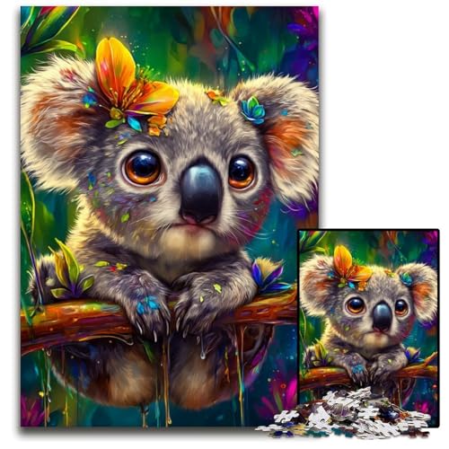 Puzzle für Erwachsene mit 1000 Teilen, Koala-Puzzle aus Holz, pädagogisches Denkspiel, künstlerische Heim- und Bürodekoration, ab 14 Jahren, 50x75cm Puzzle für Erwachsene mit 1000 Teilen, Koala-Puzzle aus Holz, pädagogisches Denkspiel, künstlerische Heim- und Bürodekoration, ab 14 Jahren, 50x75cm von JIANGENNF
