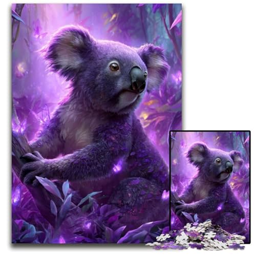 Puzzle für Erwachsene mit 1000 Teilen, Koala-Puzzle aus Karton, Lernspiel, Herausforderungsspielzeug für Erwachsene und Jugendliche, 26x38cm von JIANGENNF
