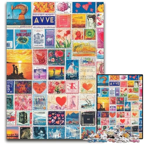 Puzzle für Erwachsene mit 1000 Teilen, Liebescollage, Kartonpuzzle, pädagogisches Denkspiel, künstlerische Heim- und Bürodekoration, ab 14 Jahren, 26x38cm Puzzle für Erwachsene mit 1000 Teilen, Liebescollage, Kartonpuzzle, pädagogisches Denkspiel, künstlerische Heim- und Bürodekoration, ab 14 Jahren, 26x38cm von JIANGENNF