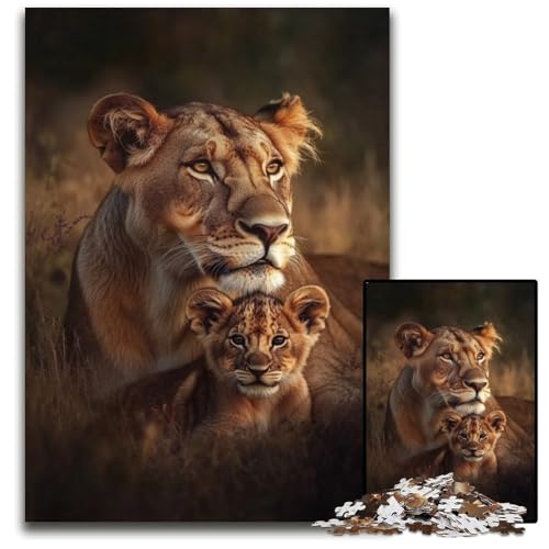 Puzzle für Erwachsene mit 1000 Teilen, Löwe, Holzpuzzle, pädagogisches Denkspiel, künstlerische Heim- und Bürodekoration, ab 14 Jahren, 50x75cm Puzzle für Erwachsene mit 1000 Teilen, Löwe, Holzpuzzle, pädagogisches Denkspiel, künstlerische Heim- und Bürodekoration, ab 14 Jahren, 50x75cm von JIANGENNF