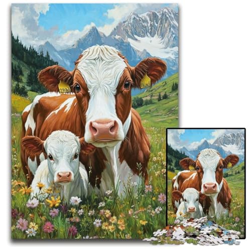 Puzzle für Erwachsene mit 1000 Teilen, Milchkuh, Kartonpuzzle, pädagogisches Denkspiel, künstlerische Heim- und Bürodekoration, ab 14 Jahren, 26x38cm Puzzle für Erwachsene mit 1000 Teilen, Milchkuh, Kartonpuzzle, pädagogisches Denkspiel, künstlerische Heim- und Bürodekoration, ab 14 Jahren, 26x38cm von JIANGENNF