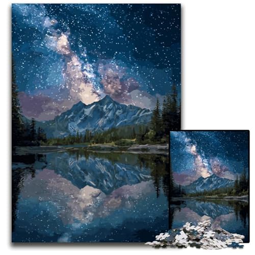 Puzzle für Erwachsene mit 1000 Teilen, Nachthimmel, Holzpuzzle, pädagogisches Denkspiel, künstlerische Heim- und Bürodekoration, ab 14 Jahren, 50x75cm Puzzle für Erwachsene mit 1000 Teilen, Nachthimmel, Holzpuzzle, pädagogisches Denkspiel, künstlerische Heim- und Bürodekoration, ab 14 Jahren, 50x75cm von JIANGENNF
