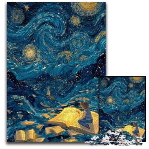 Puzzle für Erwachsene mit 1000 Teilen, Nachthimmel, Kartonpuzzle, pädagogisches Denkspiel, künstlerische Heim- und Bürodekoration, ab 14 Jahren, 26x38cm Puzzle für Erwachsene mit 1000 Teilen, Nachthimmel, Kartonpuzzle, pädagogisches Denkspiel, künstlerische Heim- und Bürodekoration, ab 14 Jahren, 26x38cm von JIANGENNF