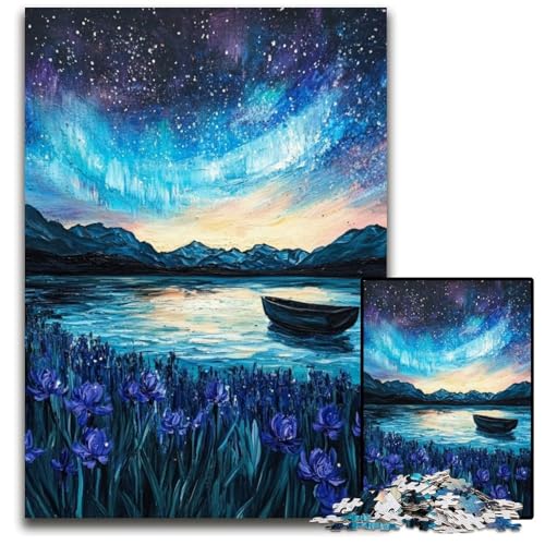 Puzzle für Erwachsene mit 1000 Teilen, Nordlichter, Papppuzzle, Weihnachten, Halloween, Ostern, Neujahr, 26x38cm Puzzle für Erwachsene mit 1000 Teilen, Nordlichter, Papppuzzle, Weihnachten, Halloween, Ostern, Neujahr, 26x38cm von JIANGENNF
