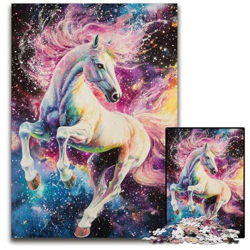 Puzzle für Erwachsene mit 1000 Teilen, Regenbogenpferd, Kartonpuzzle, pädagogisches Denkspiel, künstlerische Heim- und Bürodekoration, ab 14 Jahren, 26x38cm Puzzle für Erwachsene mit 1000 Teilen, Regenbogenpferd, Kartonpuzzle, pädagogisches Denkspiel, künstlerische Heim- und Bürodekoration, ab 14 Jahren, 26x38cm von JIANGENNF