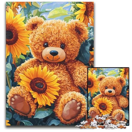 Puzzle für Erwachsene mit 1000 Teilen, Teddybär, Holzpuzzle, pädagogisches Denkspiel, künstlerische Heim- und Bürodekoration, ab 14 Jahren, 50x75cm Puzzle für Erwachsene mit 1000 Teilen, Teddybär, Holzpuzzle, pädagogisches Denkspiel, künstlerische Heim- und Bürodekoration, ab 14 Jahren, 50x75cm von JIANGENNF
