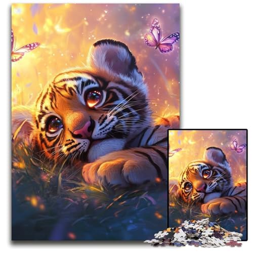 Puzzle für Erwachsene mit 1000 Teilen, Tiger-Puzzle aus Holz, pädagogisches Denkspiel, künstlerische Heim- und Bürodekoration, ab 14 Jahren, 50x75cm Puzzle für Erwachsene mit 1000 Teilen, Tiger-Puzzle aus Holz, pädagogisches Denkspiel, künstlerische Heim- und Bürodekoration, ab 14 Jahren, 50x75cm von JIANGENNF