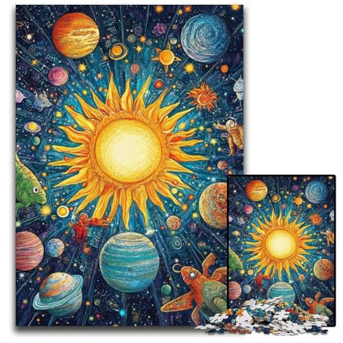 Puzzle für Erwachsene mit 1000 Teilen, Universum, Galaxie, Kartonpuzzle, pädagogisches Denkspiel, künstlerische Heim- und Bürodekoration, ab 14 Jahren, 26x38cm von JIANGENNF