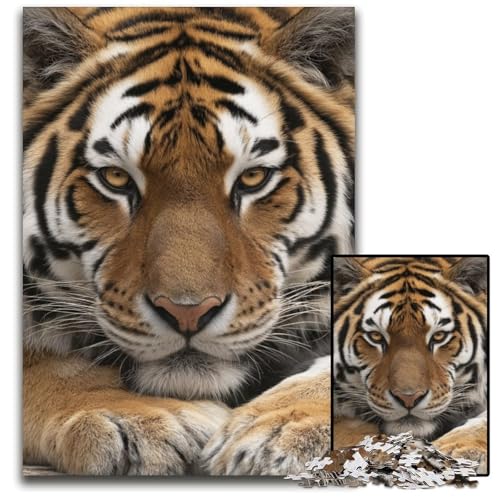 Puzzle für Erwachsene mit 1000 Teilen, Waldtiger, Holzpuzzle, Weihnachten, Halloween, Ostern, Neujahr, 50x75cm Puzzle für Erwachsene mit 1000 Teilen, Waldtiger, Holzpuzzle, Weihnachten, Halloween, Ostern, Neujahr, 50x75cm von JIANGENNF