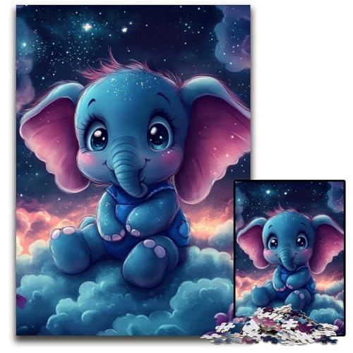Puzzle für Erwachsene mit 1000 Teilen, schlafender Elefant, Kartonpuzzle, pädagogisches Denkspiel, künstlerische Heim- und Bürodekoration, ab 14 Jahren, 26x38cm Puzzle für Erwachsene mit 1000 Teilen, schlafender Elefant, Kartonpuzzle, pädagogisches Denkspiel, künstlerische Heim- und Bürodekoration, ab 14 Jahren, 26x38cm von JIANGENNF